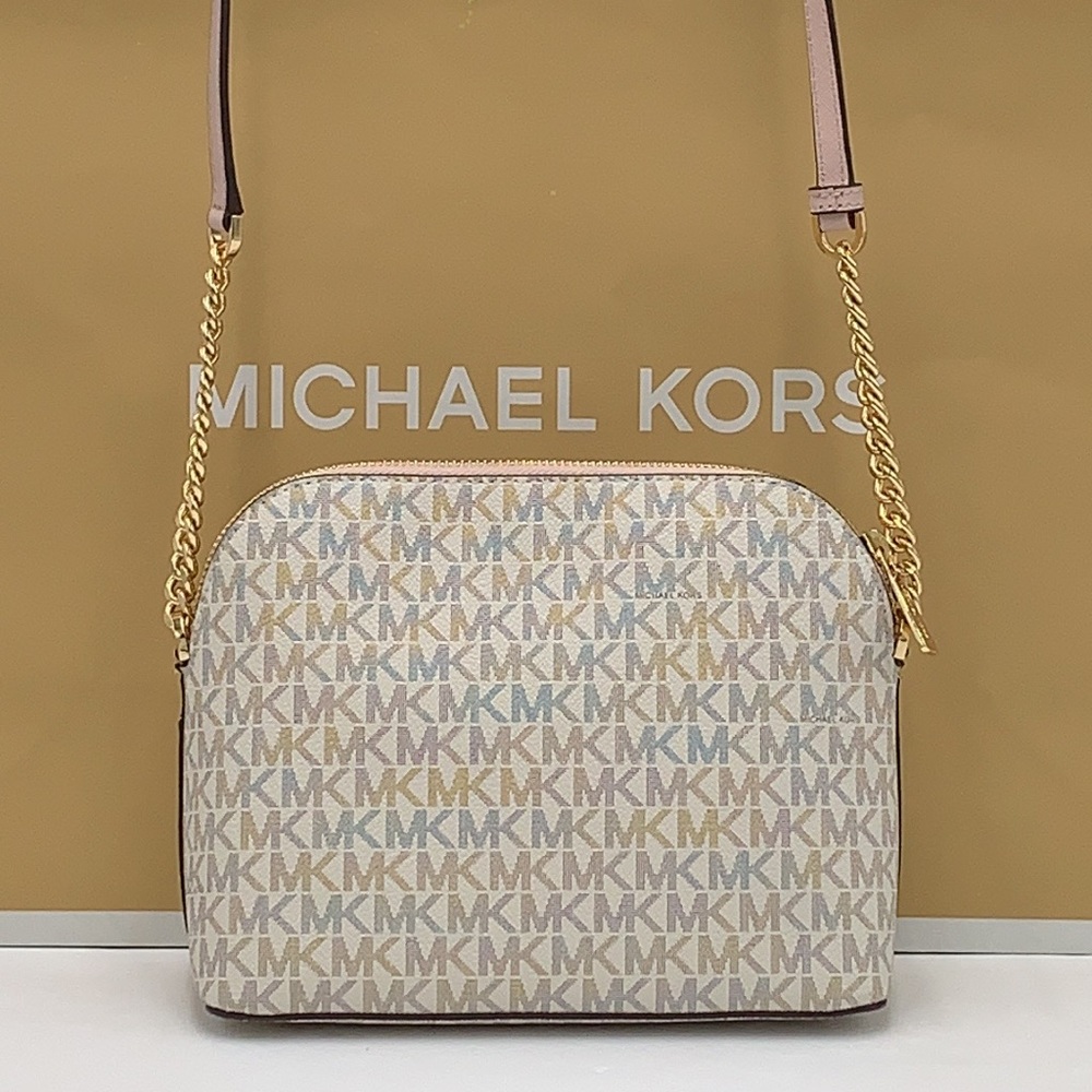 Michael Kors Jet Set Travel Medium Logo Dome Crossbody Bag - Picture 3 of 16